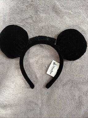 Disney Black Velvet Mouse Ear Headband for interchangeable bows